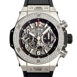 HUBLOT Big Bang Titanium Diamond 411.NX.1170.RX.1104 Gray Dial Watch Men's