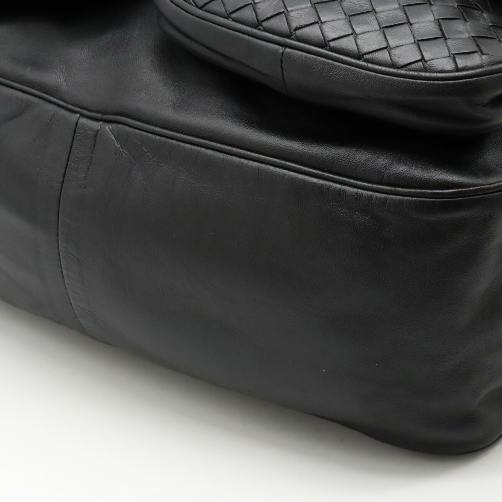 BOTTEGA VENETA Intrecciato Tote Bag Shoulder Leather Black 248521