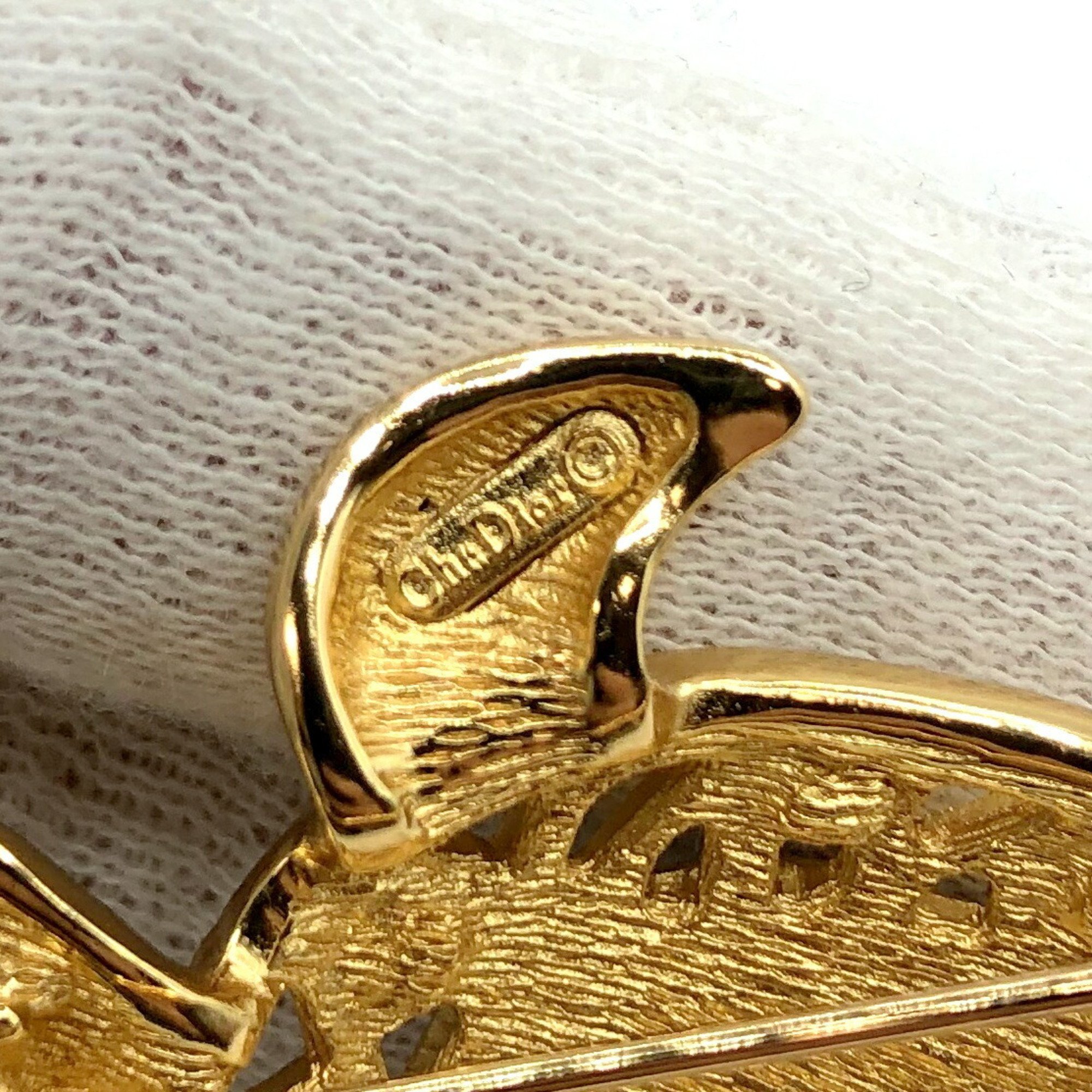 Christian Dior Brooch Turtle Motif Rhinestone Gold Women's IT39E88BDVYJ RM5101D