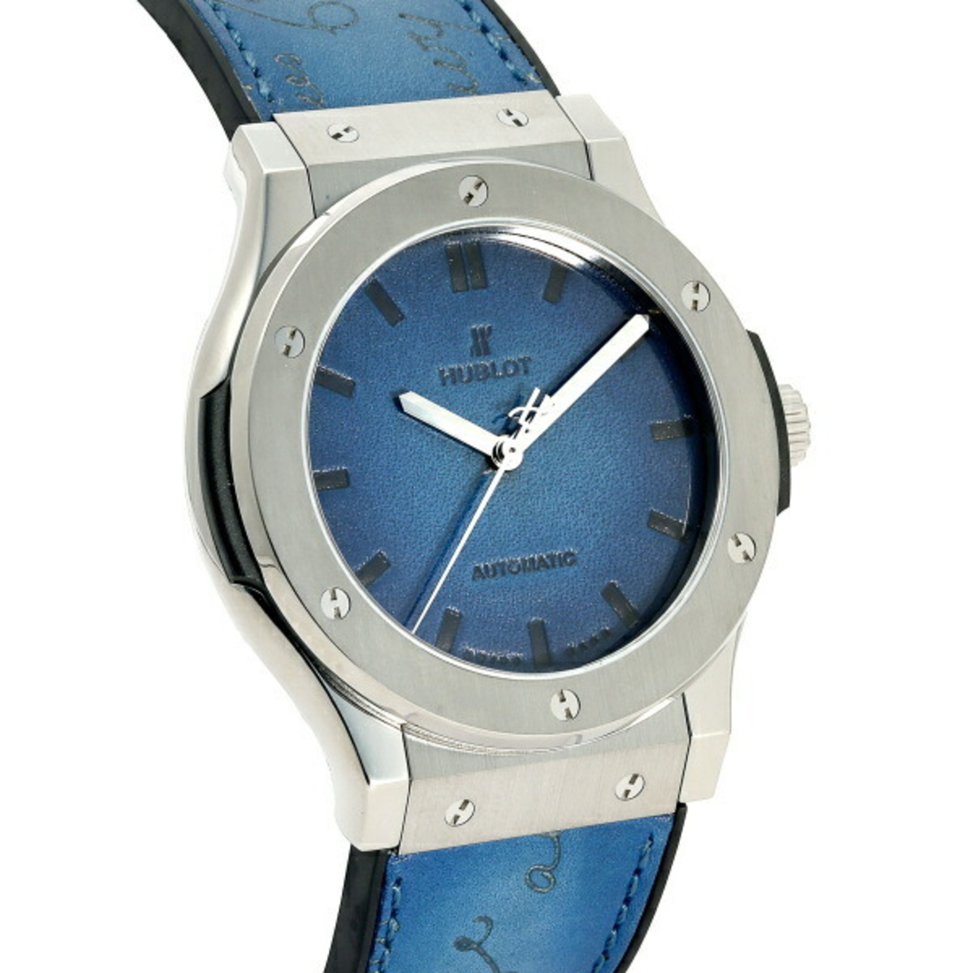 HUBLOT Classic Fusion Scritt Ocean Blue World Limited 500 pieces 511.NX.050B.VR.BER16 Dial Watch Men's