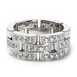 Cartier Maillon Panthère 3-row K18WG White Gold Ring