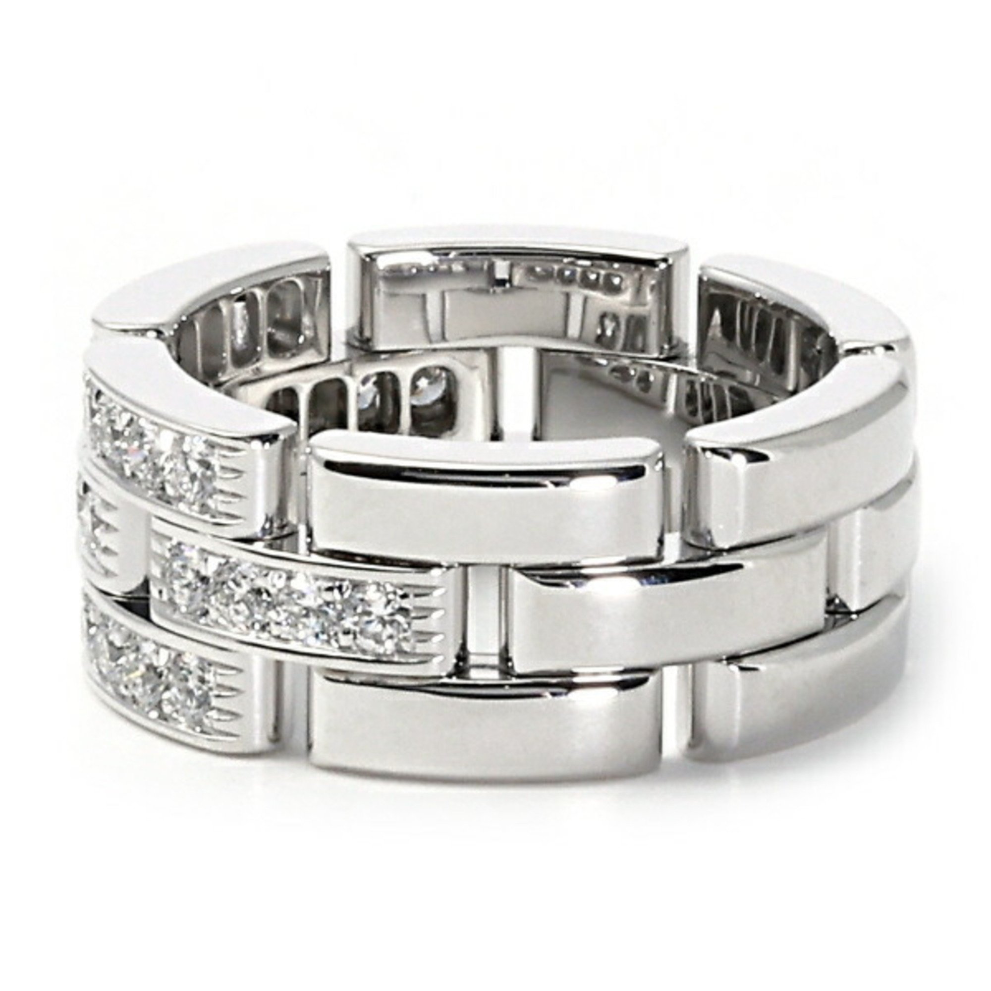 Cartier Maillon Panthère 3-row K18WG White Gold Ring