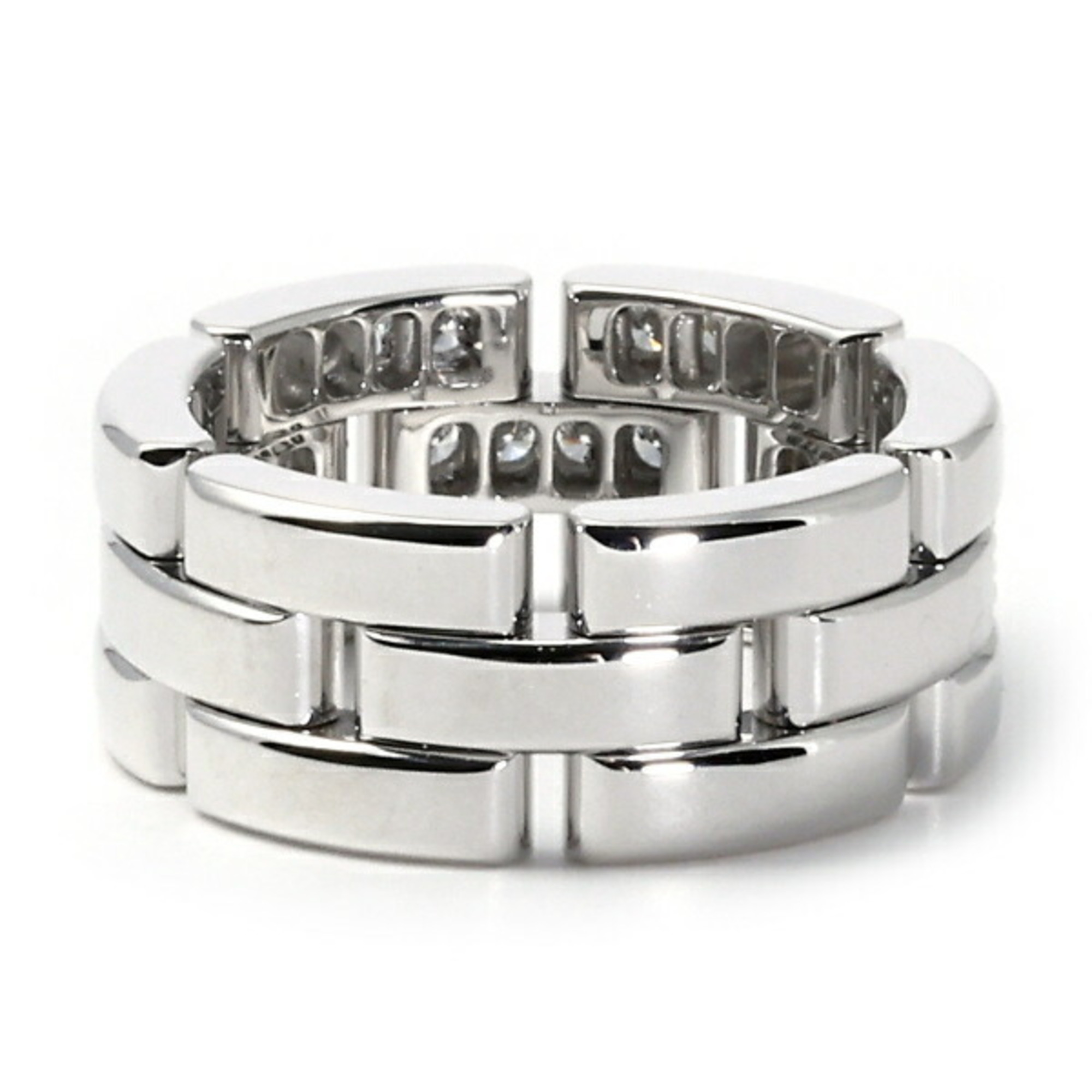 Cartier Maillon Panthère 3-row K18WG White Gold Ring