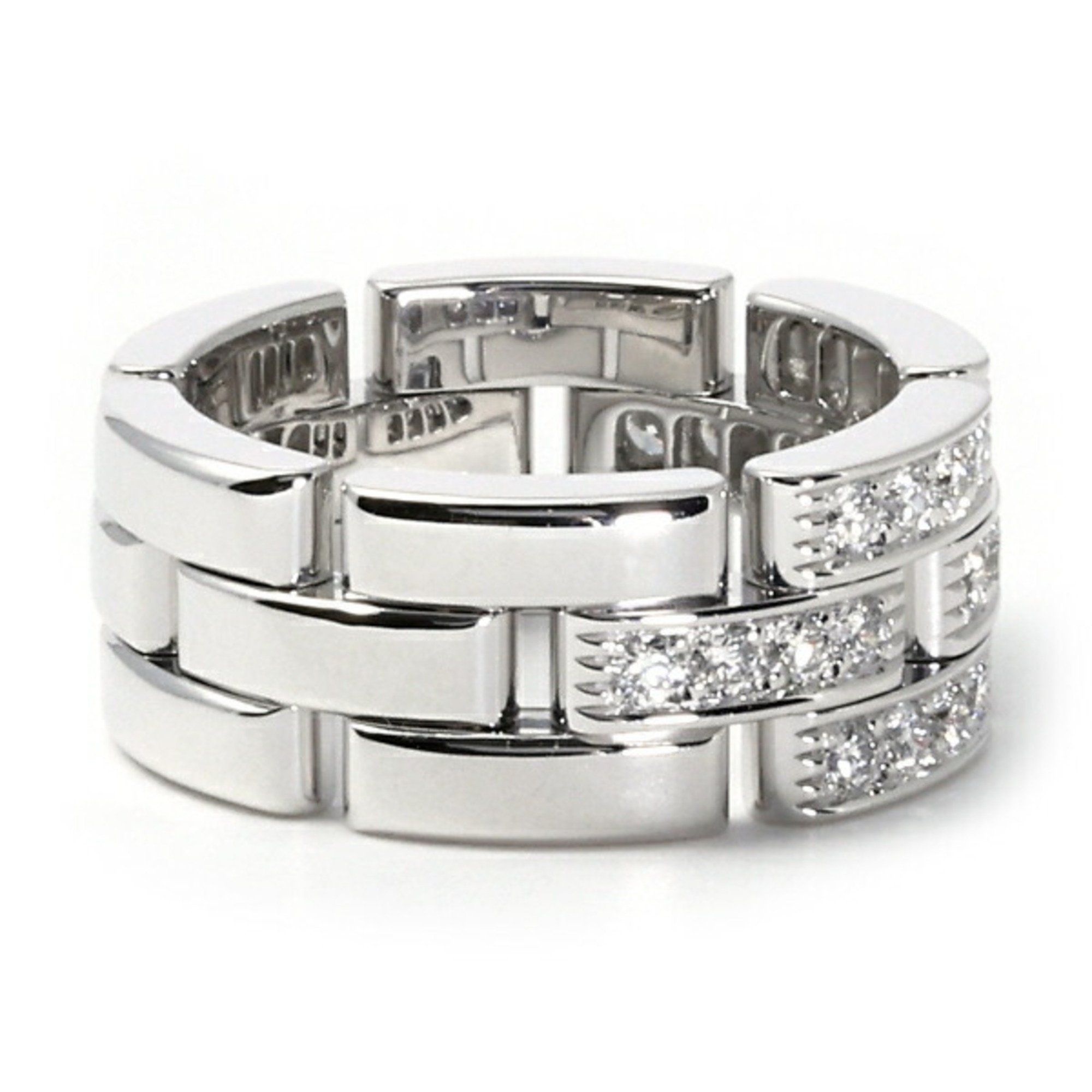 Cartier Maillon Panthère 3-row K18WG White Gold Ring