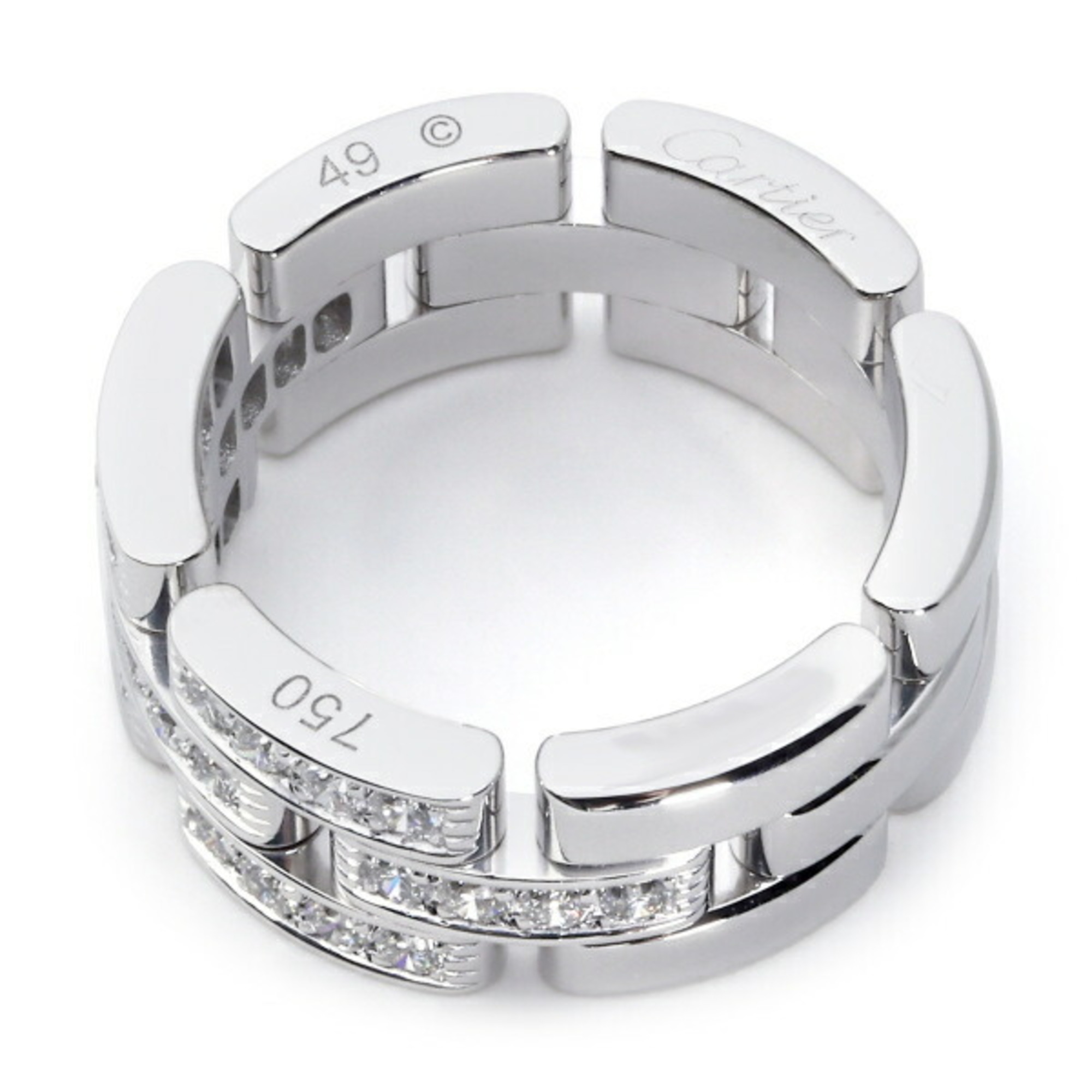 Cartier Maillon Panthère 3-row K18WG White Gold Ring