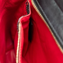 BVLGARI Duet Handbag Shoulder Bag Black Leather Ladies
