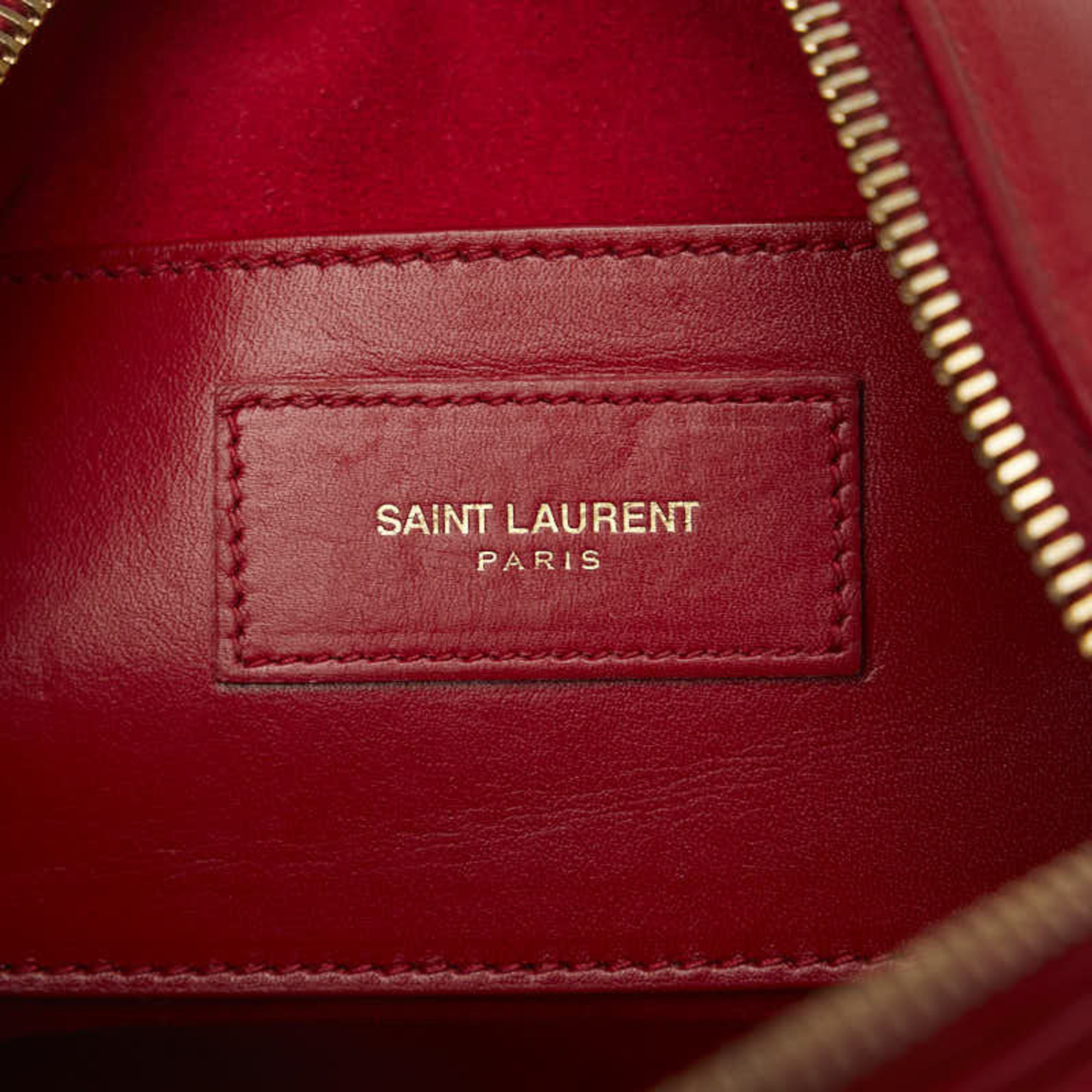 Saint Laurent Baby Duffle Handbag Shoulder Bag Red Leather Women's SAINT LAURENT