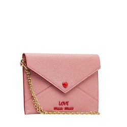 Miu Miu Miu Madras Love Card Case 5MF001 Pink ROSA Leather Ladies MIUMIU