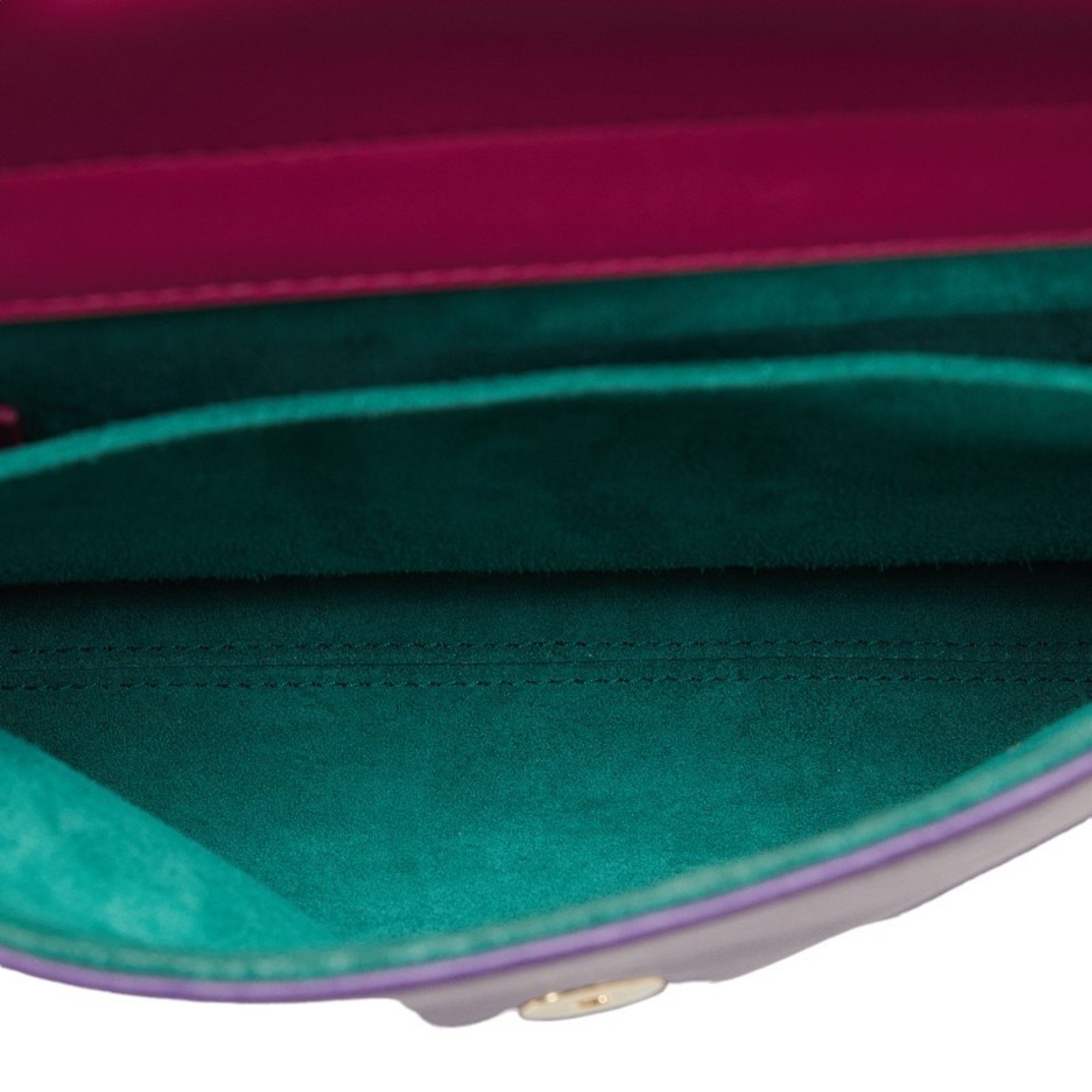 BVLGARI Duet Handbag 281057 Pink Purple Leather Ladies