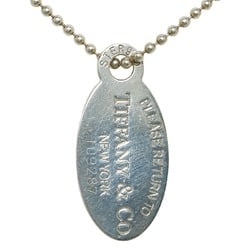 Tiffany Oval Tag Necklace SV925 Silver Women's TIFFANY&Co.