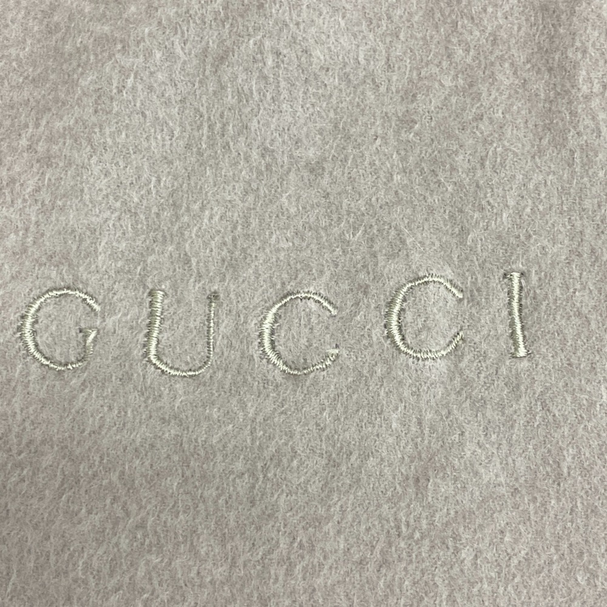 GUCCI Gucci muffler gray men's women's Z0005484