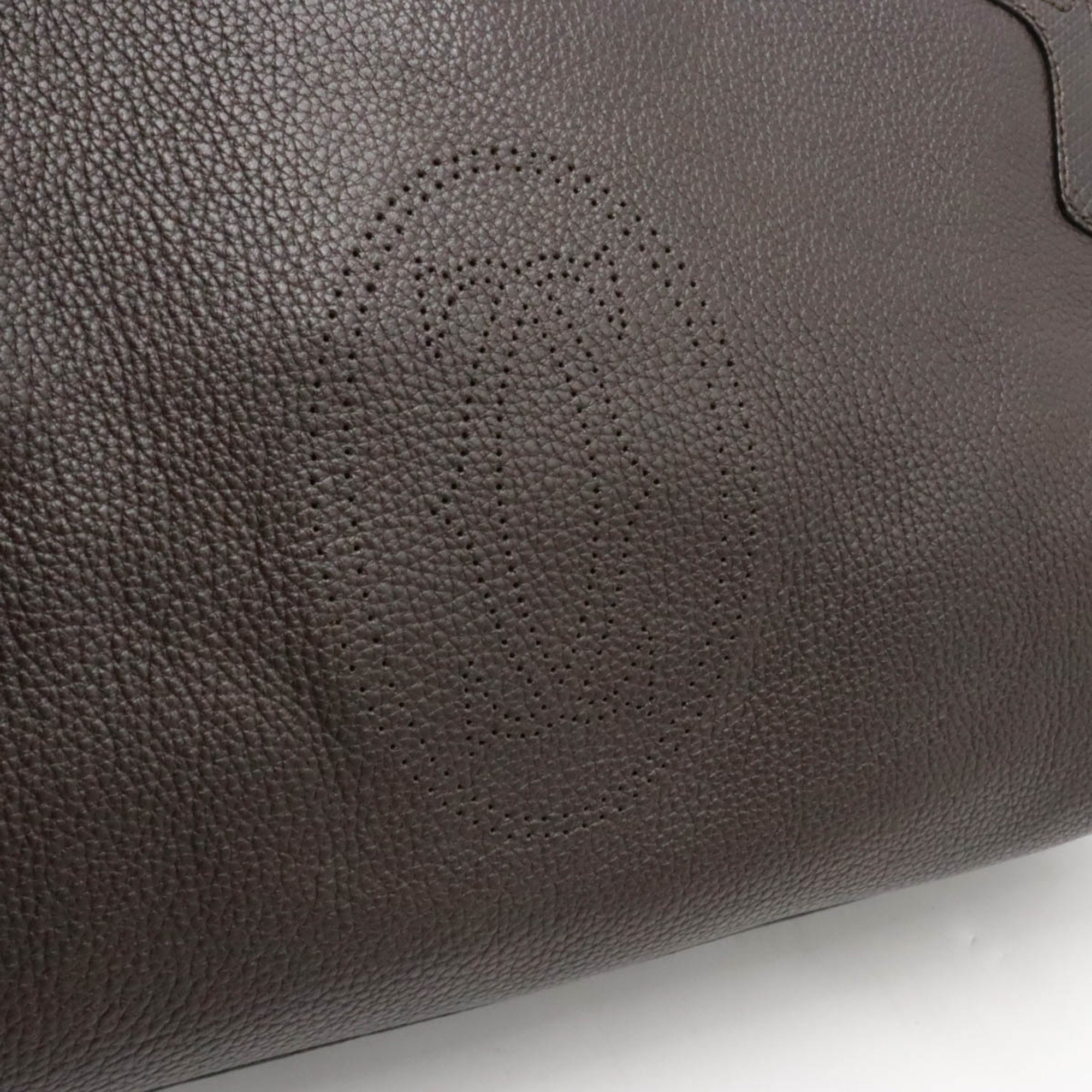 Cartier Marcello de Handbag Tote Bag Shoulder Leather Dark Brown