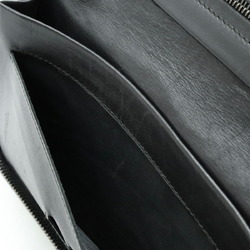 BOTTEGA VENETA Intrecciato Round Long Wallet Travel Case Calf Leather Black 169730