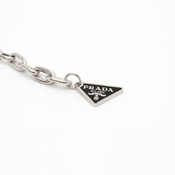 Finished PRADA Prada plate bracelet chain SV925 silver black 2JB357