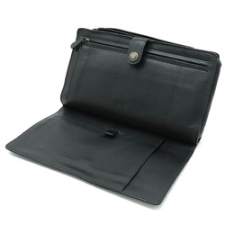 BOTTEGA VENETA Bottega Veneta Intrecciato Continental Wallet Second Bag Pouch Black 302652