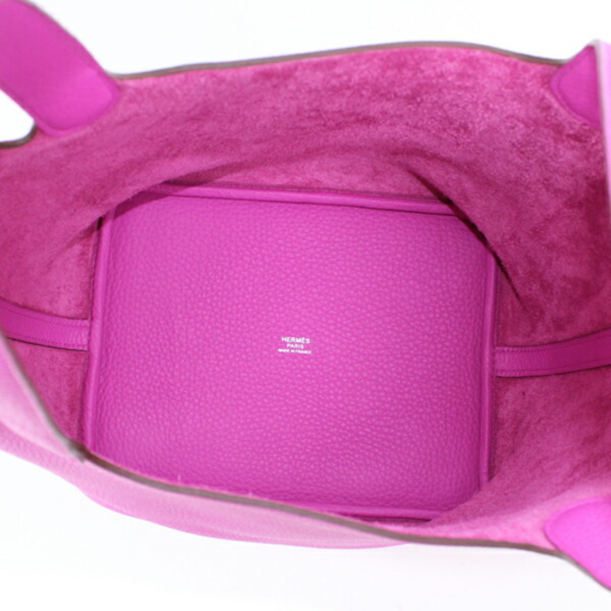 Hermes Handbag Picotan Lock MM 22 Magnolia Silver Hardware C Engraved Taurillon Clemence Men Women T4135