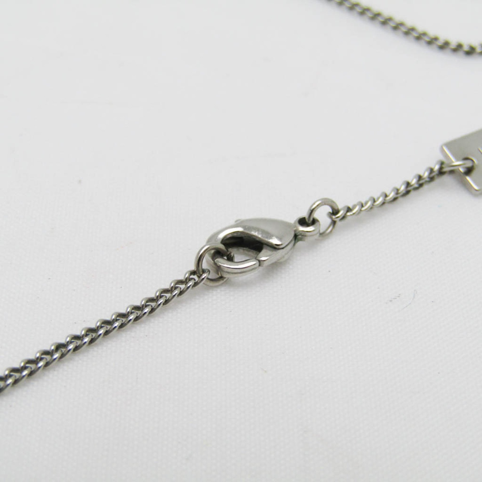 Louis Vuitton Ring Necklace Monogram Monogram Pattern Necklace M62485 Metal Women's Pendant Necklace (Silver)