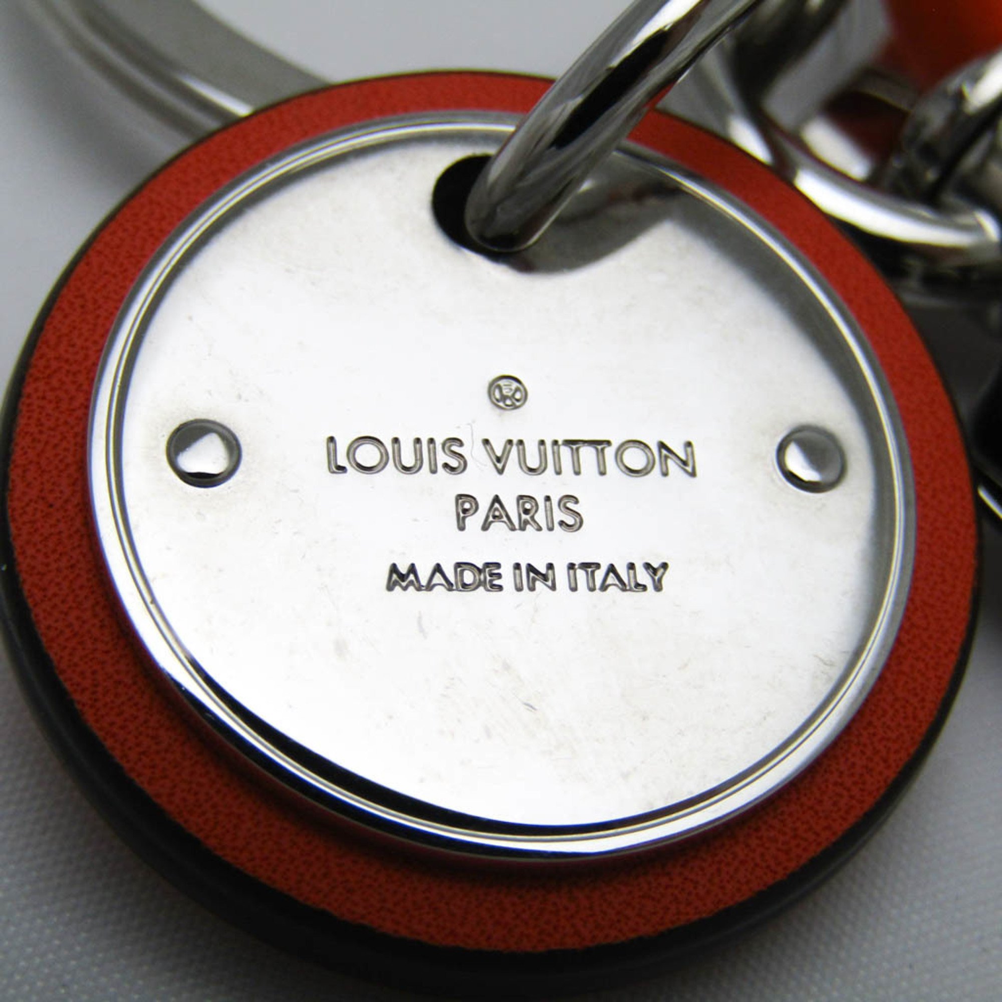 Louis Vuitton Leather-rope-key-holder M62731 Keyring (Orange,Silver)