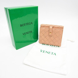 Bottega Veneta Intrecciato Women's Leather Wallet (bi-fold) Light Beige