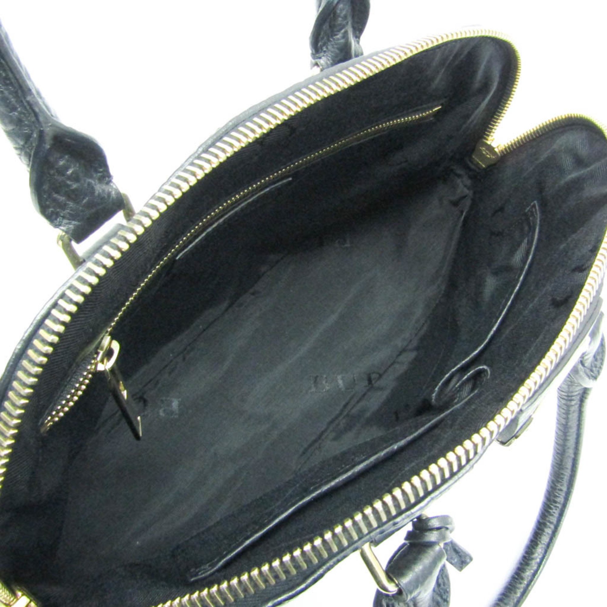 Burberry 3859484 Women's Leather Handbag,Shoulder Bag Black