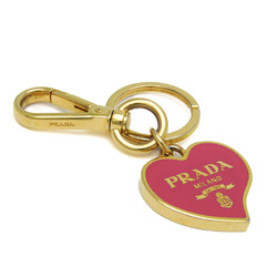 Prada Heart Motif 1PS398 Keyring (Gold,Pink)