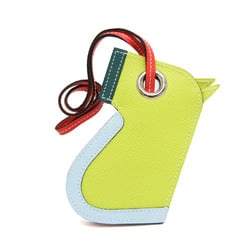Hermes Epsom Leather Handbag Charm Lime,Multi-color Camaille horse key ring