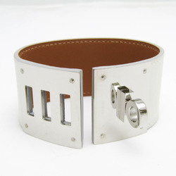 Hermes Kelly Dog Metal,Swift Leather Bangle Brown,Gold,White