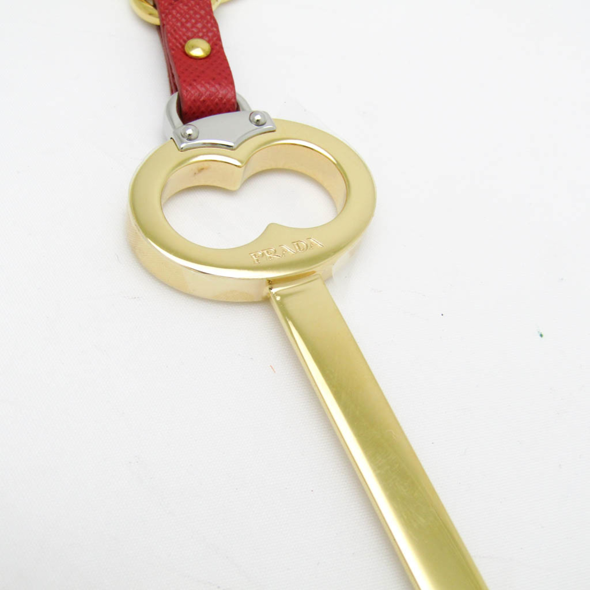 Prada Key 1TL282 Keyring (Gold,Red Color,Silver)