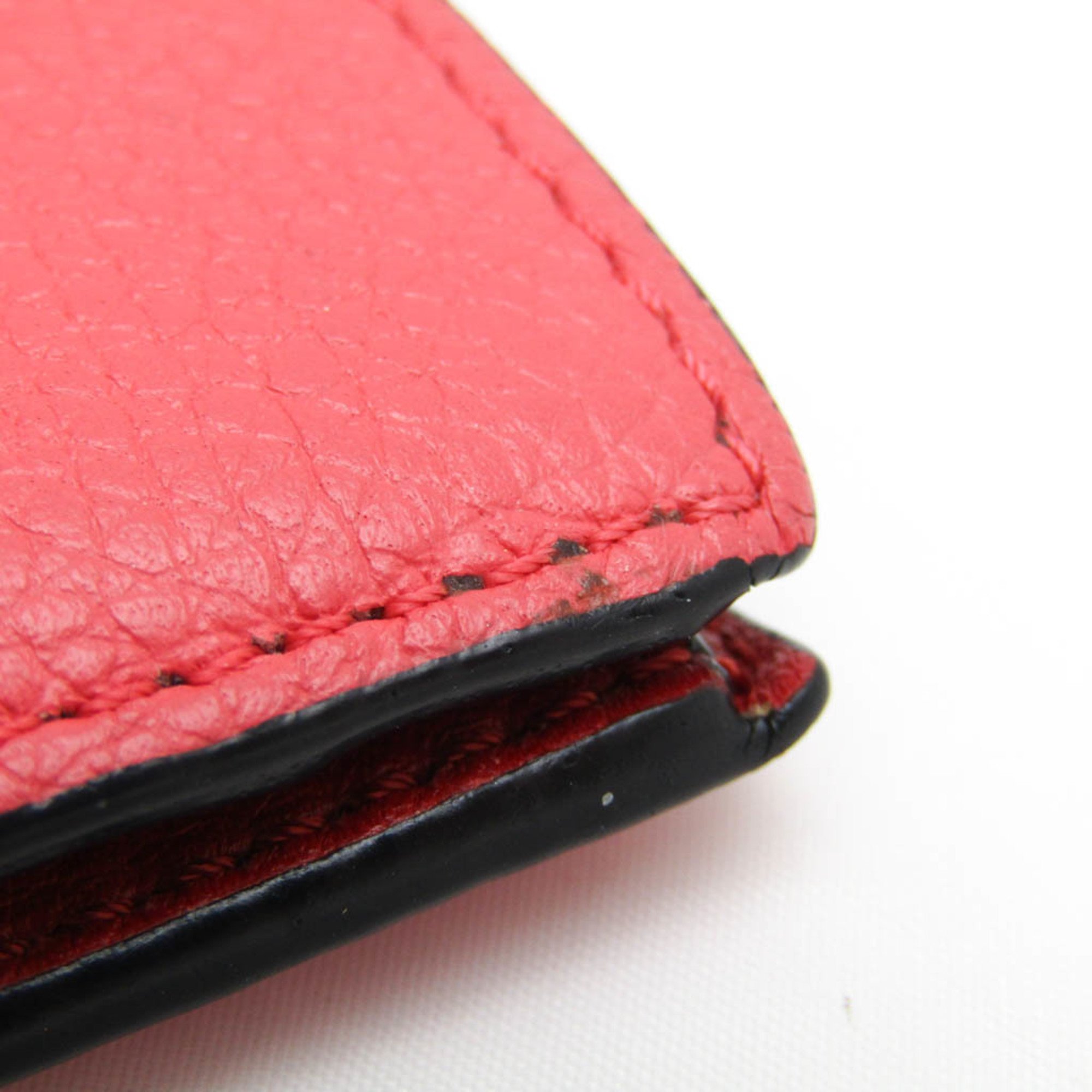 Loewe Vertical Wallet Medium Women's Leather Middle Wallet (bi-fold) Bordeaux,Pink,Red Color