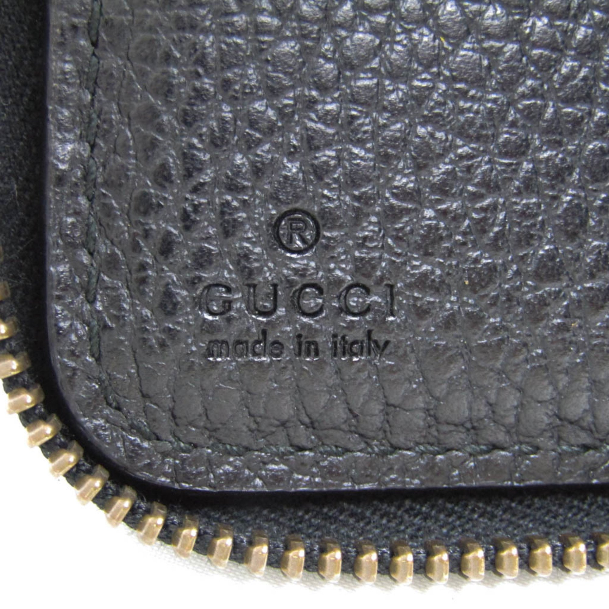 Gucci GG Marmont UFO Dragon Patchwork 478138 Women,Men Leather Wallet (bi-fold) Black,Multi-color