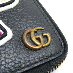 Gucci GG Marmont UFO Dragon Patchwork 478138 Women,Men Leather Wallet (bi-fold) Black,Multi-color