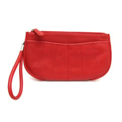Christian Dior Women's Leather Pouch Red Color