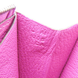 Hermes Remix Combine Women's Chevre Leather Long Wallet (bi-fold) Pink,Purple