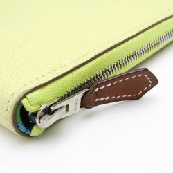 Hermes Azap Silk In Long Women's Epsom Leather Long Wallet (bi-fold) Yellow