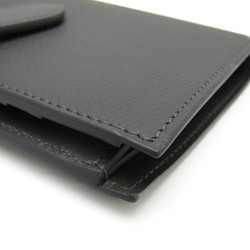 Celine Medium Strap 10B643BFP Women's Leather Middle Wallet (bi-fold) Dark Gray
