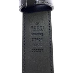 GUCCI 598092 Interlocking G 80/32 Belt Black Men's Z0005200