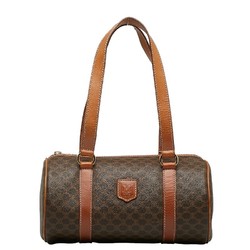 Celine Macadam Handbag Boston Bag Brown PVC Leather Ladies CELINE