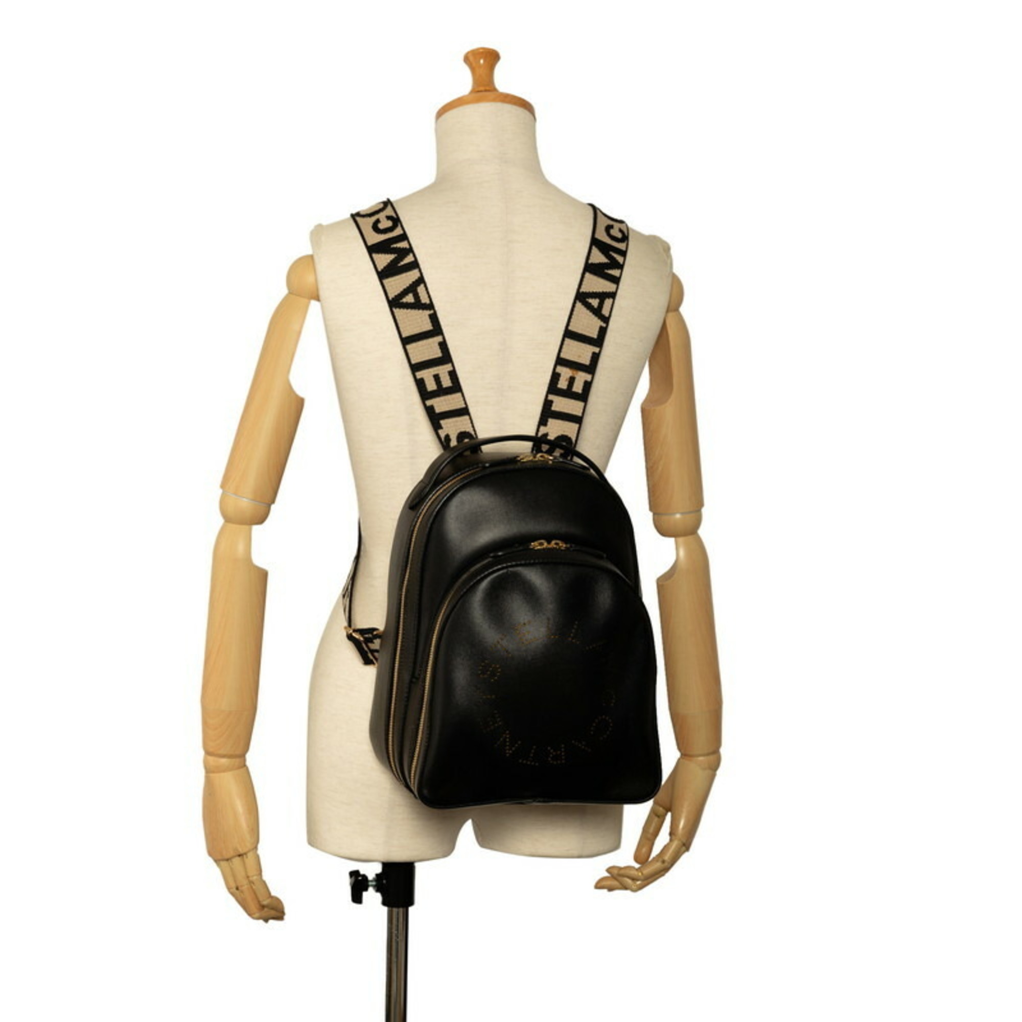 Stella McCartney Backpack Black Leather Women's