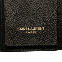Saint Laurent YSL Cassandra Key Case 6 Rows 613334 Black Leather Women's SAINT LAURENT