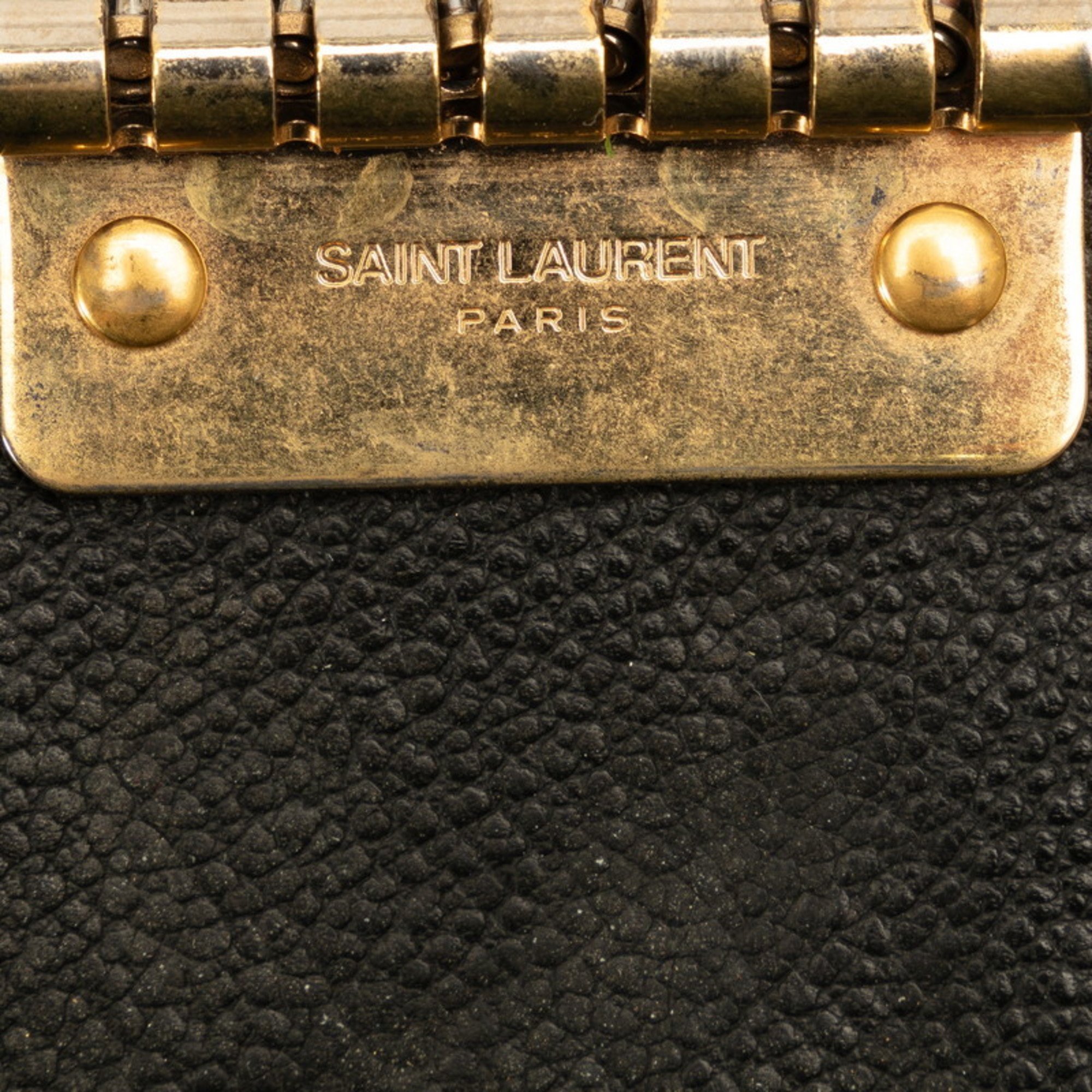 Saint Laurent YSL Cassandra Key Case 6 Rows 613334 Black Leather Women's SAINT LAURENT