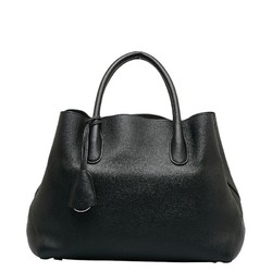 Christian Dior Dior Open Bar Tote Bag Black Leather Women's