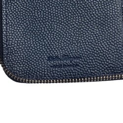 Salvatore Ferragamo Gancini Bifold Wallet Long Navy Leather Women's