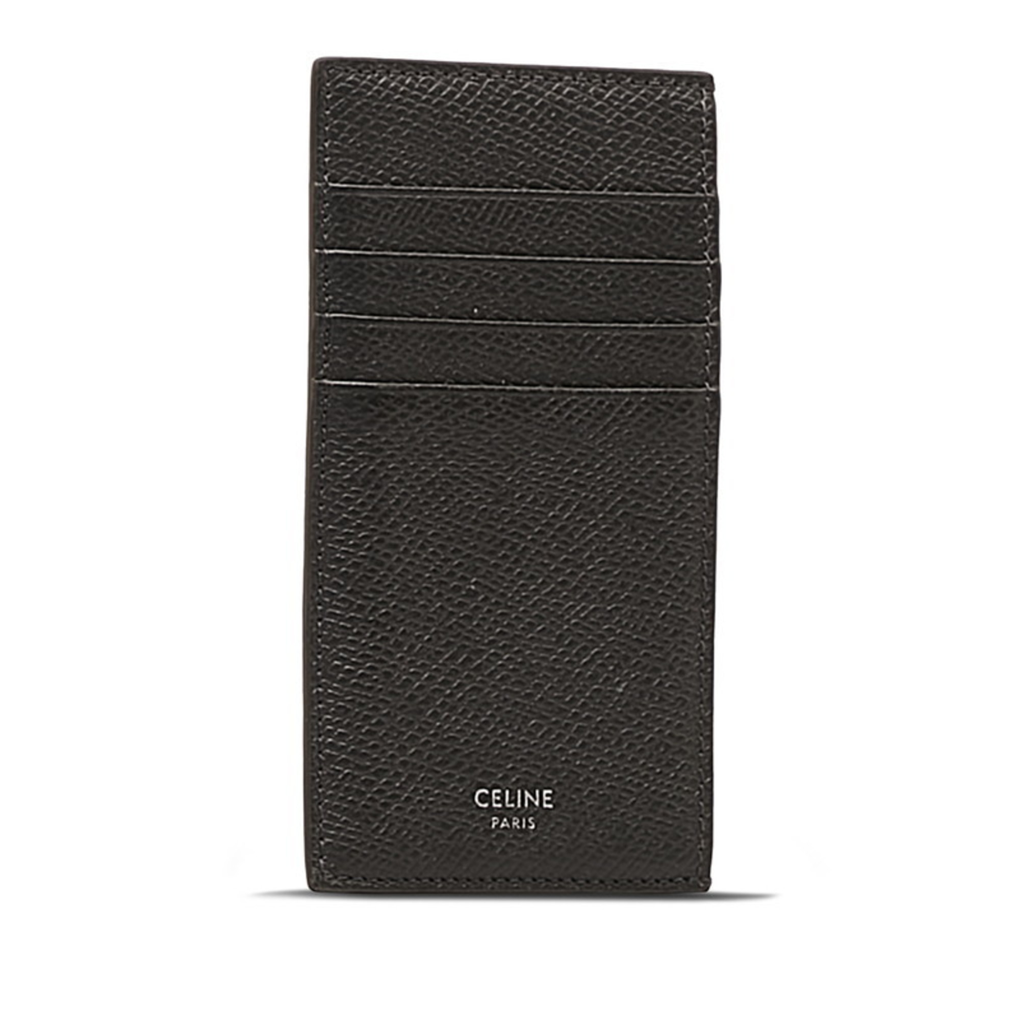 CELINE Card Case Black Leather Ladies