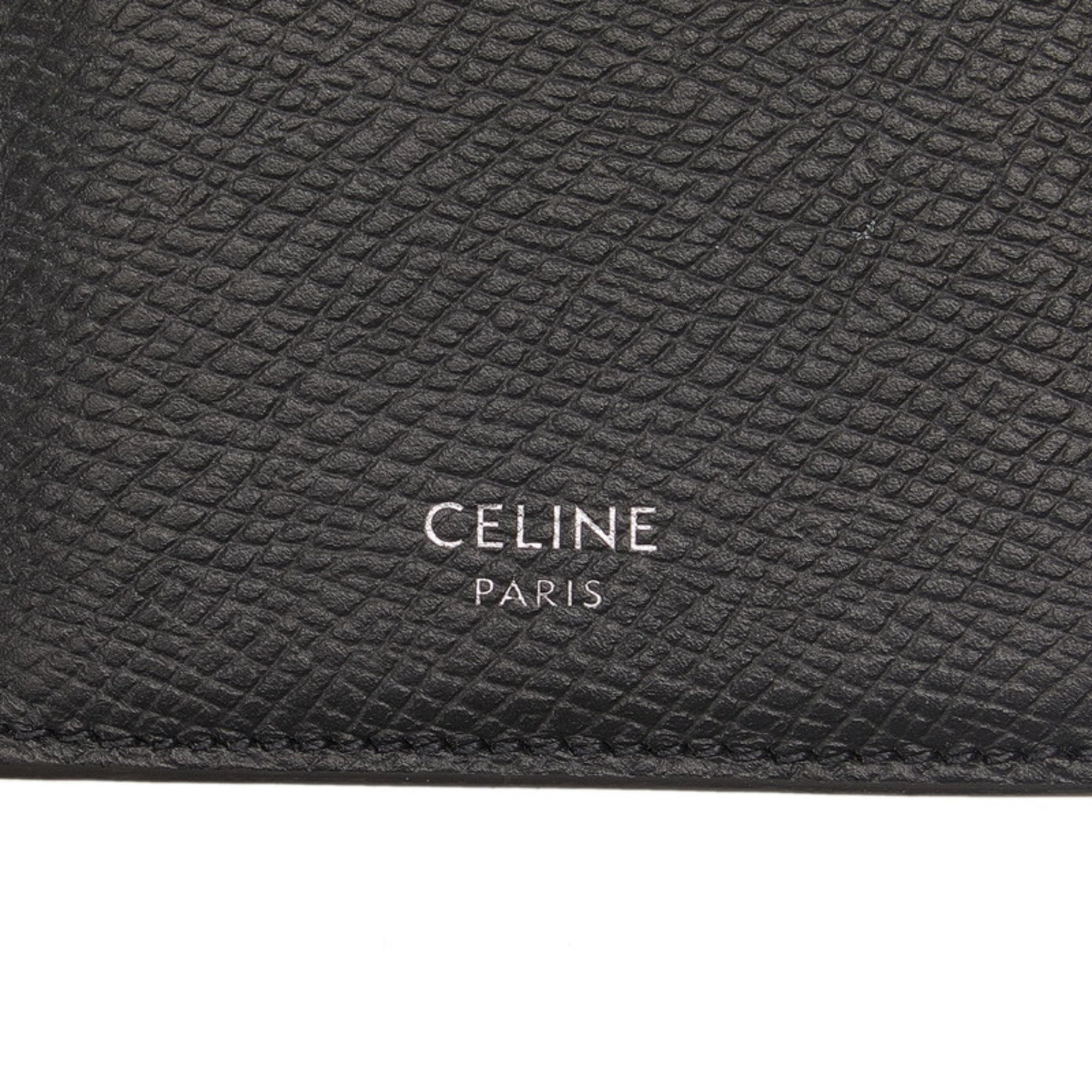 CELINE Card Case Black Leather Ladies