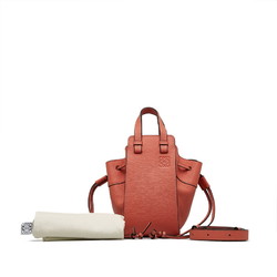 LOEWE Hammock Drawstring Handbag Shoulder Bag Pink Tulip Calf Leather Ladies