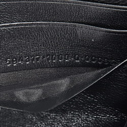 Balenciaga Punching Round Long Wallet 594317 Black Leather Women's BALENCIAGA