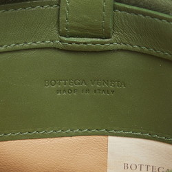 Bottega Veneta Intrecciato Coin Case Green Leather Women's BOTTEGAVENETA