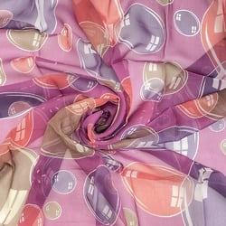 HERMES Carre 90 bal de bulles soap bubble muffler/scarf purple ladies Z0005197