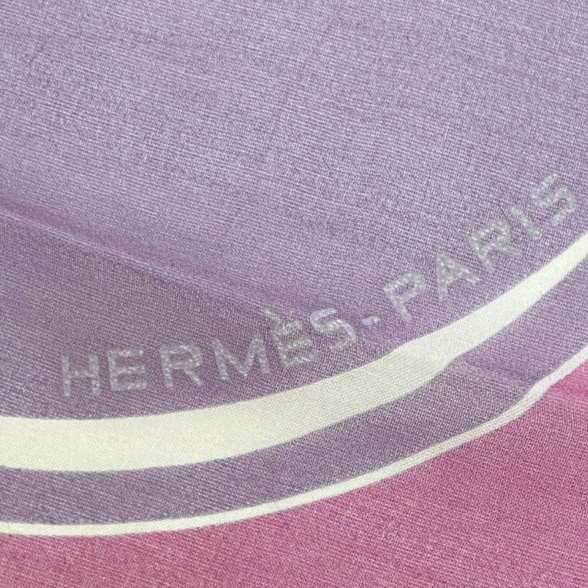 HERMES Carre 90 bal de bulles soap bubble muffler/scarf purple ladies Z0005197
