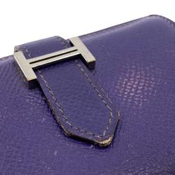 HERMES Bean Business Card Holder/Card Case Purple Ladies Z0005217